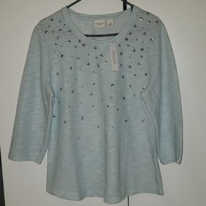 Weekends by CHICO'S NWT Star Top SIZE 2